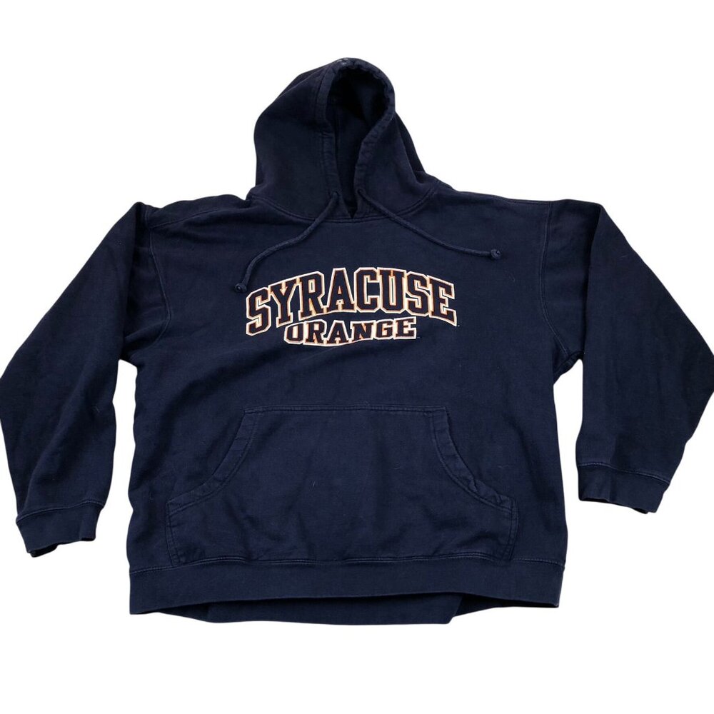 Syracuse Orange Mens Hoodie Sweatshirt Size XL Pullover Long Sleeve Casual Navy